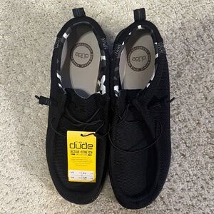 Hey Dude Black Active-Stretch Loafers Men’s